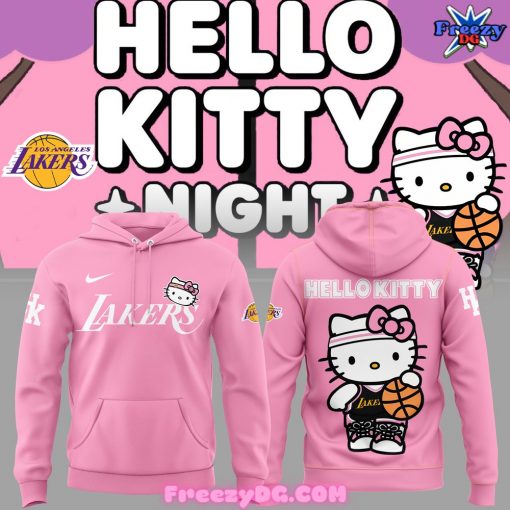 Los Angeles Lakers x Hello Kitty Pink Hoodie