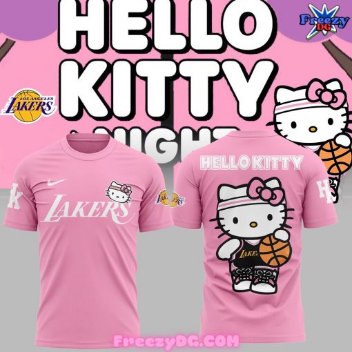 Los Angeles Lakers x Hello Kitty Pink T-Shirt