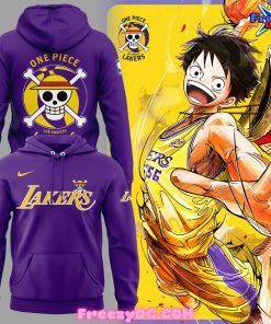 Los Angeles Lakers x One Piece Limited Edition Purple Hoodie