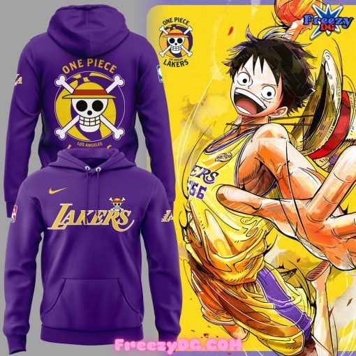 Los Angeles Lakers x One Piece Limited Edition Purple Hoodie