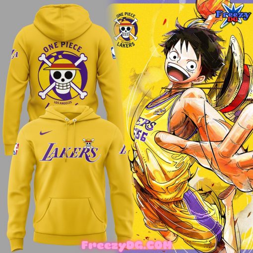 Los Angeles Lakers x One Piece Limited Edition Yellow Hoodie