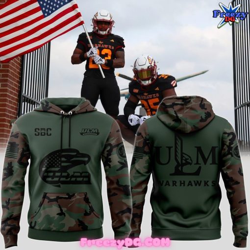 Louisiana-Monroe Warhawks Salute to Service 2024 Camo Hoodie