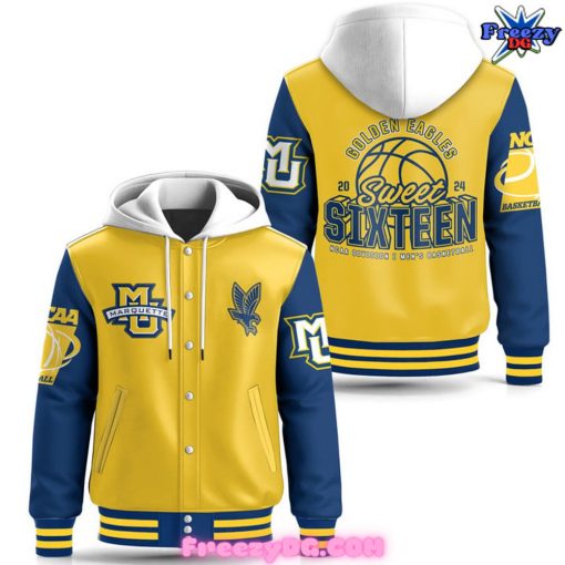 Marquette Golden Eagle Sweet 2024 Special Hooded Varsity Jacket