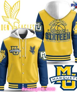 Marquette Golden Eagle Sweet 2024 Special Hooded Varsity Jacket