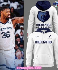 Memphis Grizzlies 2024 Swingman White Hoodie