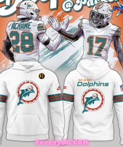 Miami Dolphins Thanksgiving 2024 White Hoodie