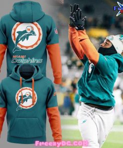 Miami Dolphins Throwback 2024 Green Hoodie