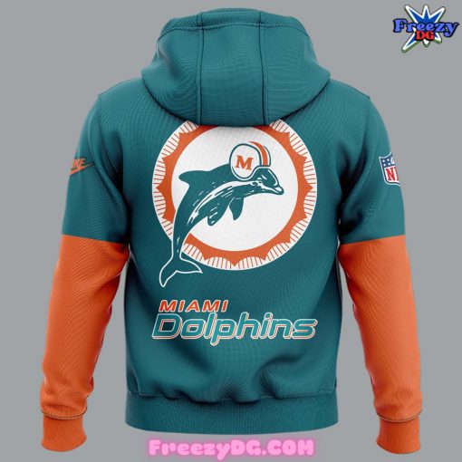 Miami Dolphins Throwback 2024 Green Hoodie