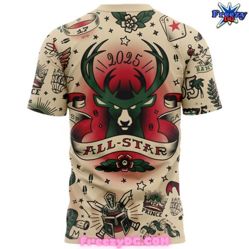 Milwaukee Bucks Greek Freak All-Star 2025 Limited Edition T-Shirt