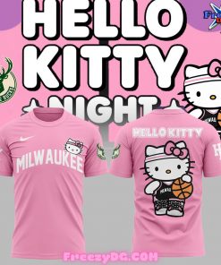 Milwaukee Bucks x Hello Kitty Pink T-Shirt