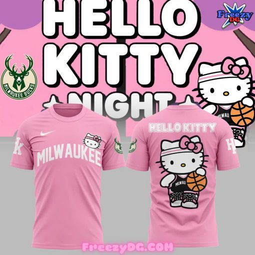 Milwaukee Bucks x Hello Kitty Pink T-Shirt