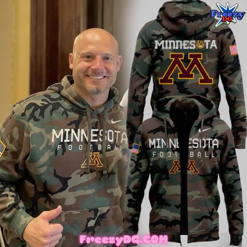 Minnesota Golden Gophers Football Camo Zip Hoodie