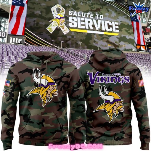 Minnesota Vikings Salute to Service Special Camo Hoodie