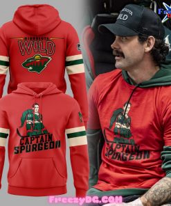 Minnesota Wild Captain Spurgeon 2024 Red Hoodie