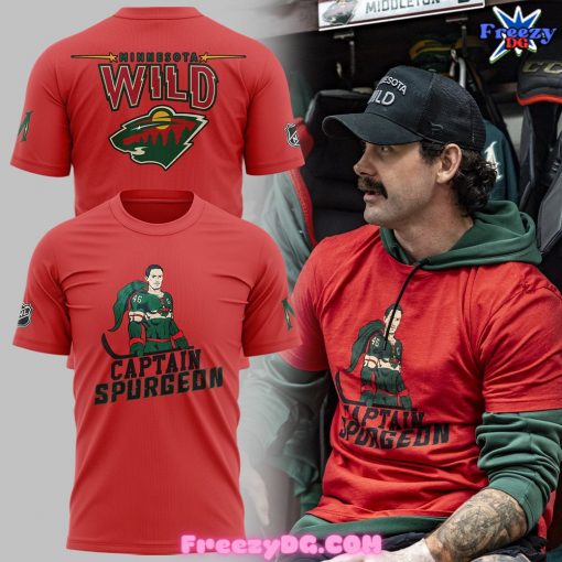 Minnesota Wild Captain Spurgeon 2024 Red T-Shirt