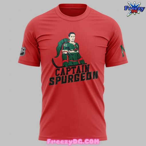 Minnesota Wild Captain Spurgeon 2024 Red T-Shirt