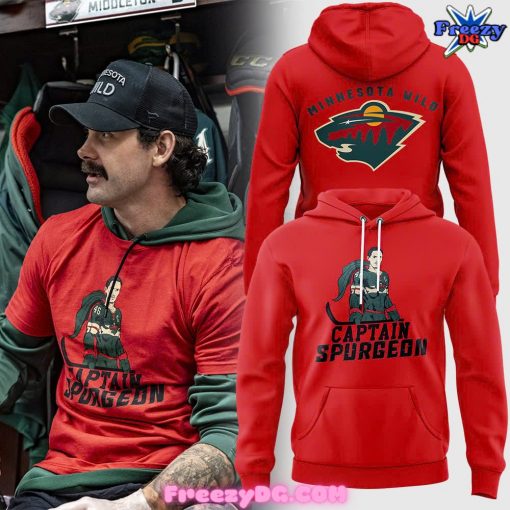 Minnesota Wild Captain Spurgeon Red Hoodie