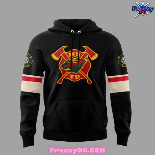 Minnesota Wild Firefighter Appreciation Night 2024 Black Hoodie