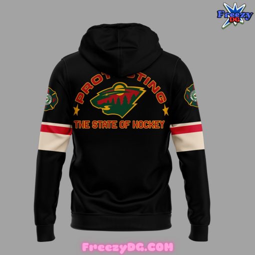 Minnesota Wild Firefighter Appreciation Night 2024 Black Hoodie