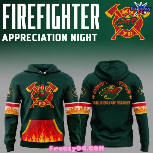 Minnesota Wild Firefighter Appreciation Night 2024 Special Hoodie