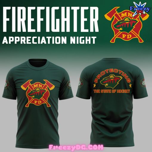 Minnesota Wild Firefighter Appreciation Night 2024 T-Shirt