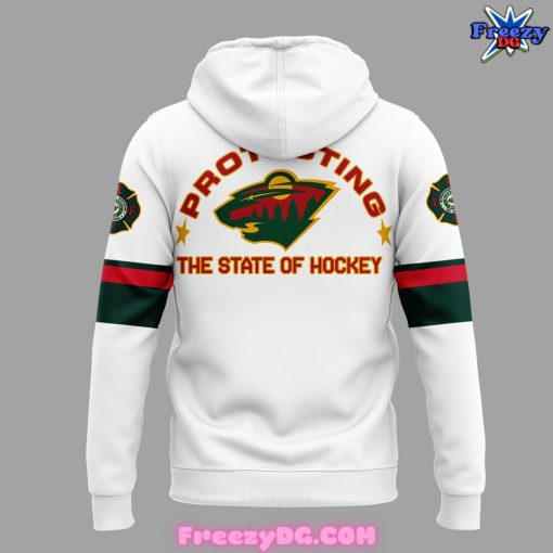 Minnesota Wild Firefighter Appreciation Night 2024 White Hoodie