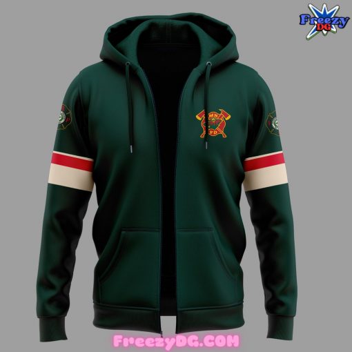 Minnesota Wild Firefighter Appreciation Night 2024 Zip Hoodie