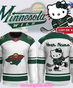 Minnesota Wild x Hello Kitty Custom Hockey Jersey