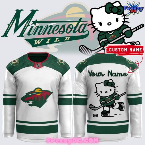 Minnesota Wild x Hello Kitty Custom Hockey Jersey