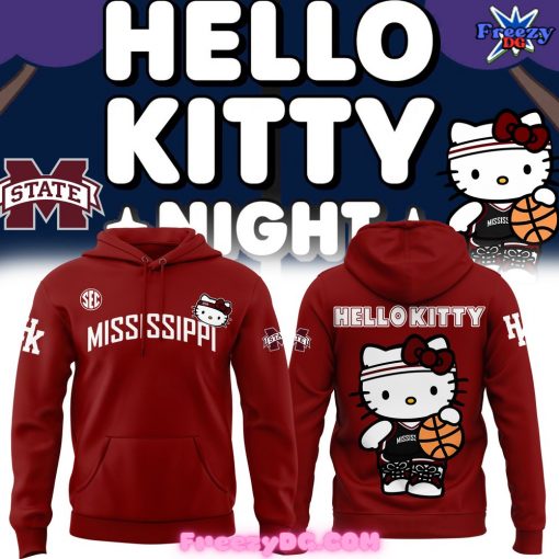 Mississippi State Bulldogs Collab Hello Kitty Red Hoodie