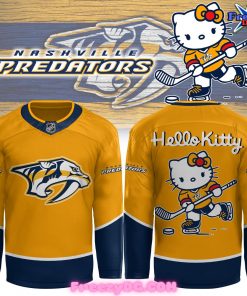 Nashville Predators x Hello Kitty Yellow Hockey Jersey