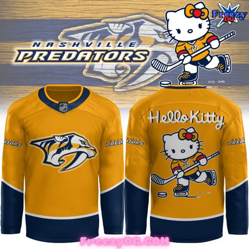 Nashville Predators x Hello Kitty Yellow Hockey Jersey