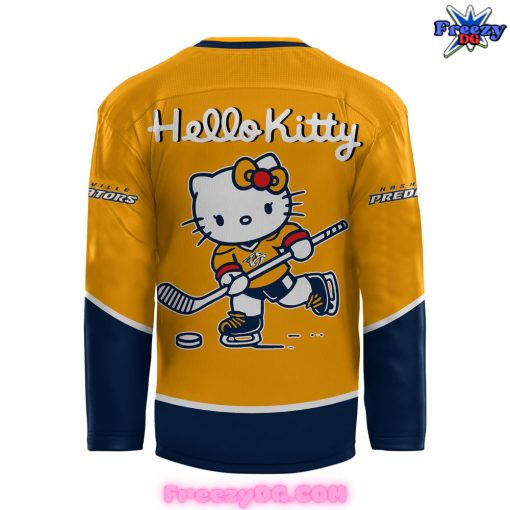 Nashville Predators x Hello Kitty Yellow Hockey Jersey