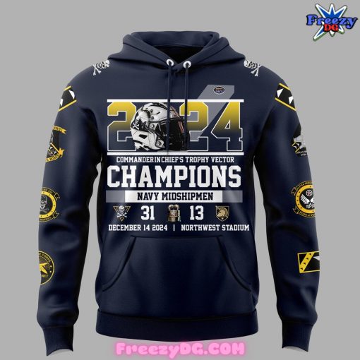 Navy Midshipmen CIC Trophy Champions 2024 Navy Hoodie