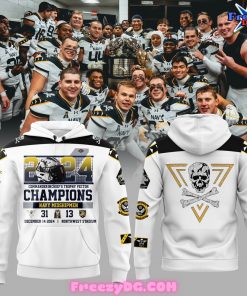 Navy Midshipmen CIC Trophy Champions 2024 White Hoodie