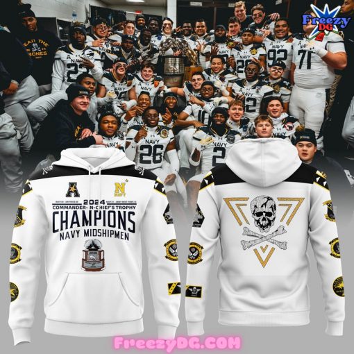 Navy Midshipmen Commander-in-Chief Trophy White Hoodie