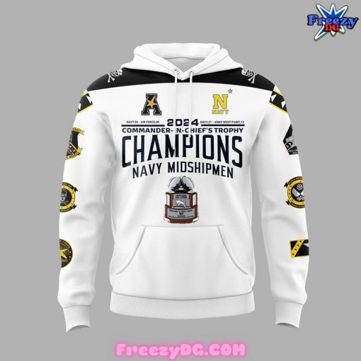 Navy Midshipmen Commander-in-Chief Trophy White Hoodie