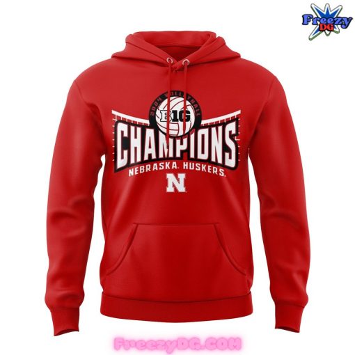 Nebraska Huskers Back-to-Back Champions 2024 Red Hoodie