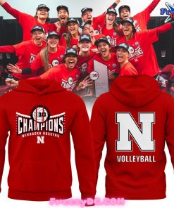 Nebraska Huskers Back-to-Back Big Ten Champions 2024 Red Hoodie