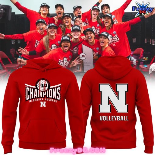 Nebraska Huskers Volleyball Champions 2024 Red Hoodie