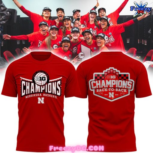 Nebraska Huskers Volleyball Champions 2024 Red T-Shirt