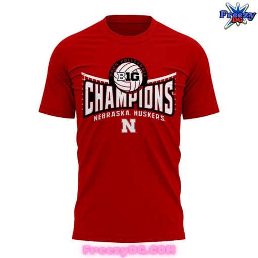 Nebraska Huskers Volleyball Champions 2024 Red T-Shirt