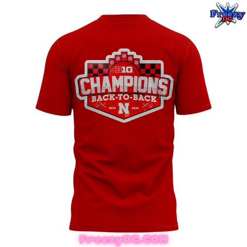 Nebraska Huskers Volleyball Champions 2024 Red T-Shirt