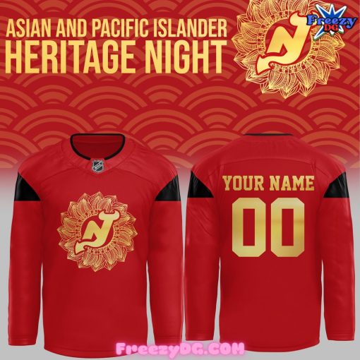 New Jersey Devils Asian and Pacific Islander Heritage Night Red Hockey Jersey