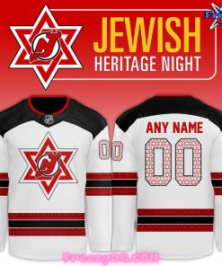 New Jersey Devils Jewish Heritage Night 2024 White Hockey Jersey