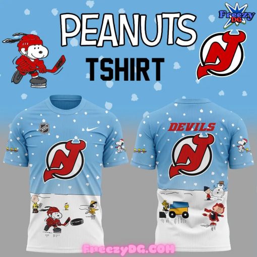 New Jersey Devils Peanuts Snoopy Christmas 2024 T-Shirt