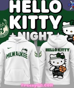 New Milwaukee Bucks x Hello Kitty White Hoodie