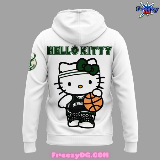 New Milwaukee Bucks x Hello Kitty White Hoodie