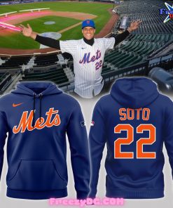 New York Mets Soto 22 Baseball Blue Hoodie