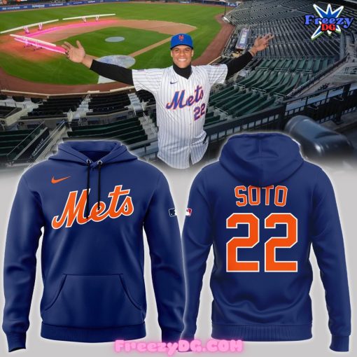 New York Mets Soto 22 Baseball Blue Hoodie